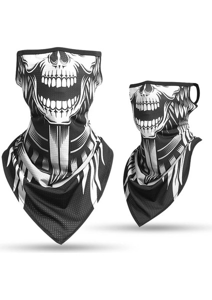 B05 Stili Tek Boyut Nefes Spor Kafatası Yüz Bandana Kulak Halkaları Maske Kayak Balıkçılık Yürüyüş Kamp Koşu Boyun Sıcak Körüğü Kapak Erkekler Kadınlar Balaclava (Yurt Dışından)