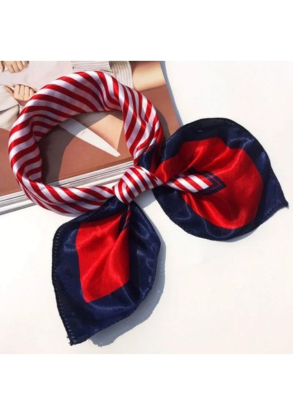 No.4 Tarzı Kadın Küçük Saten Ipek Eşarp Baskı Wrap Buruşuk Zarif Mendil Bandana Boyun Saç Bağlı Kravat Eşarp Şal Aksesuarları (Yurt Dışından) fiyatları