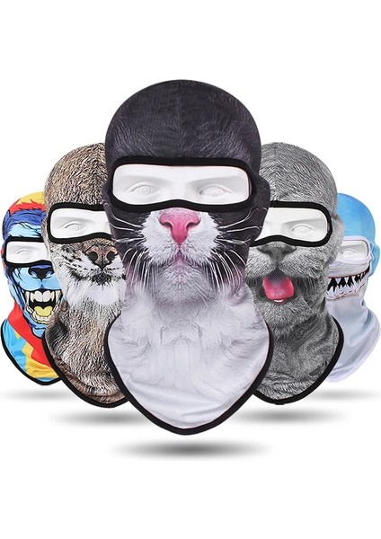 X10 Stili Hayvan Balaclava Erkek Eşarp Sevimli Yüz Maskesi Kedi Köpek Komik Bandana Bisiklet Kayak Yüz Kalkanı Moto Biker Motosiklet Tam Yüz Maskesi (Yurt Dışından) fiyatları