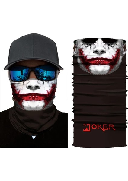 S003 Stili Süper Kahraman Venom Joker Kafatası 3D Dikişsiz Bandana Motosiklet Bisiklete Binme Yarım Yüz Maskesi Buffs Eşarp Kadın Erkek Işlevli Boyun Sıcak (Yurt Dışından)
