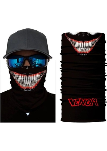 S003 Stili Süper Kahraman Venom Joker Kafatası 3D Dikişsiz Bandana Motosiklet Bisiklete Binme Yarım Yüz Maskesi Buffs Eşarp Kadın Erkek Işlevli Boyun Sıcak (Yurt Dışından)