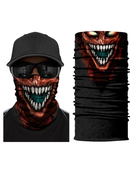 No.24 Tarzı 3D Dikişsiz Sihirli Palyaço Bandana Avcılık Boyun Körüğü Eşarp Kayak Balıkçılık Bisiklet Yürüyüş Koşu Yaz Yarım Yüz Maskesi Kadın Erkek (Yurt Dışından)