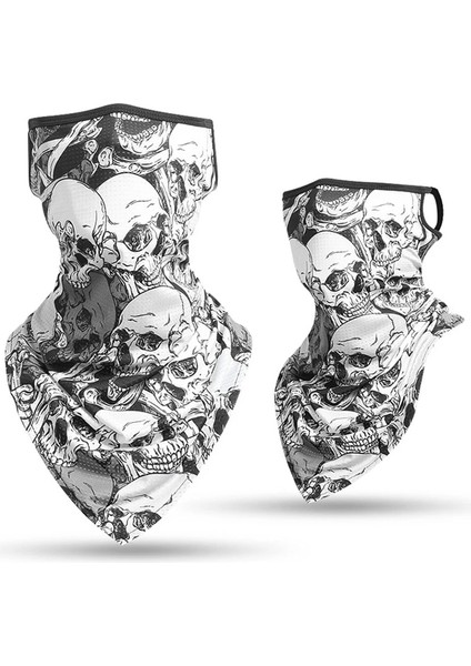 B21 Stili Tek Boyut Nefes Spor Kafatası Yüz Bandana Kulak Halkaları Maske Kayak Balıkçılık Yürüyüş Kamp Koşu Boyun Sıcak Körüğü Kapak Erkekler Kadınlar Balaclava (Yurt Dışından)