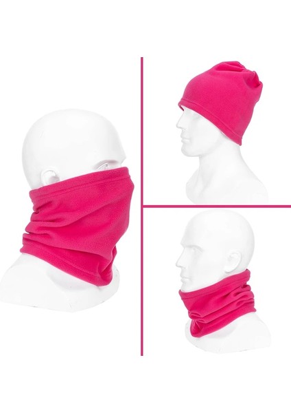 Gül Kırmızı Stili Tek Boyut Kış Boyun Isıtıcı Unisex 3 1 Çok Işlevli Moda Polar Isıtıcı Boyun Yüzük Eşarp Kış Şapka Doğa Sporları Yüz Maskesi Atkılar (Yurt Dışından)
