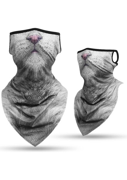 A23 Stili Tek Boyut Hayvan Baskı Spor Eşarp Bisiklet Bandana Yürüyüş Avcılık Kamp Boyun Isıtıcı Yüz Kapak Körüğü Kadın Erkek Balaclava Üçgen Maske (Yurt Dışından)