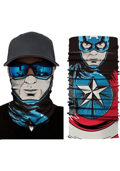B23 Stili Film Deadpool Bandana Kafatası Dikişsiz Balaclava Buffs Sihirli Eşarp Doğa Sporları Yüz Kapak Erkekler Kadınlar Balıkçılık Yürüyüş Boyun Isıtıcı (Yurt Dışından)