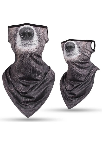 A05 Stili Tek Boyut Hayvan Baskı Spor Eşarp Bisiklet Bandana Yürüyüş Avcılık Kamp Boyun Isıtıcı Yüz Kapak Körüğü Kadın Erkek Balaclava Üçgen Maske (Yurt Dışından)