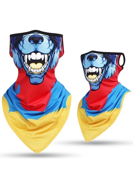 A04 Stili Tek Boyut Hayvan Baskı Spor Eşarp Bisiklet Bandana Yürüyüş Avcılık Kamp Boyun Isıtıcı Yüz Kapak Körüğü Kadın Erkek Balaclava Üçgen Maske (Yurt Dışından)