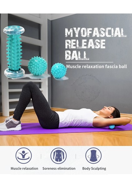 D Stili Masaj Topu Plantar Fasya Topu Kas Gevşeme Fitness Topu El Kavrama El Topu Ayak Fıstık Adet Membran Topu (Yurt Dışından)