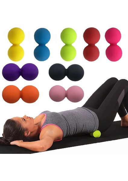 Turuncu Tarzı Yoga Fıstık Masaj Topu Fasya Topu Kasları Rahatlatmak Fitness Masajı Çift Top Egzersiz Topu Gıda Sınıfı Silikon Toplar (Yurt Dışından) modelleri
