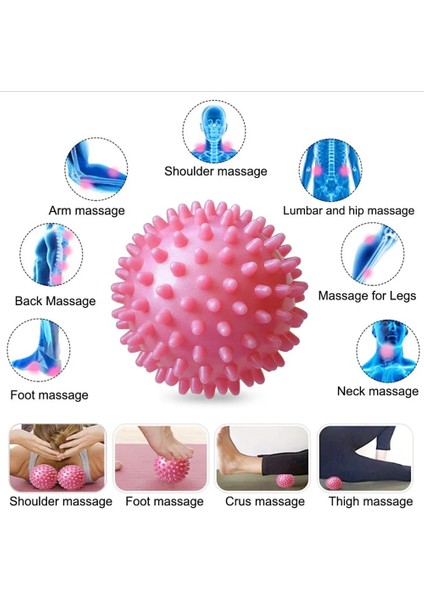 9.5cm Siyah Stil Yoga Masaj Topu Dikenli Tetik Noktası Masaj Topları Sağlık Rölyef Vücut Ağrısı El Ayak Duyusal Kirpi Masajı Taşınabilir (Yurt Dışından) modelleri