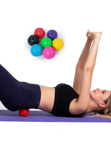 Sarı Stil Pvc Nokta Masaj Topu Fitness Ekipmanları Için Çok Fonksiyonlu Masaj Fasya Topu Fitball El Ayak Sırt Masajı Egzersiz Topu 7.5 (Yurt Dışından)