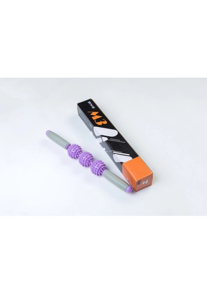 Mor Tarzı Masaj Silindiri Yoga Çubuğu Vücut Masajı Relax Aracı Kas Spor Salonu Silindiri ile Legback T Için 3 Noktalı Dikenli Top (Yurt Dışından)