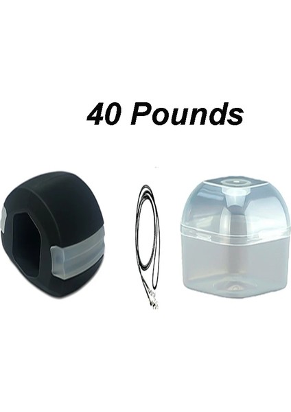 40 Pound Siyah Stil Pound Jawline Egzersiz Yüz Masseter Chew Bite Ball Breaker Kutulu Gıda Dereceli Silika Jel Fitness Boyun Yüz Eğitmeni (Yurt Dışından)