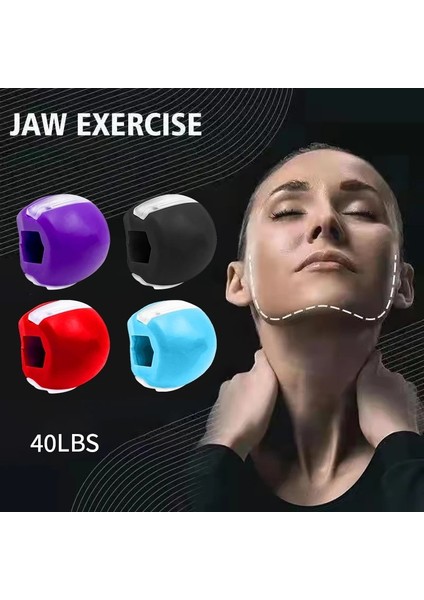 Kırmızı Mavi Tarzı Fitness Çene Egzersiz Topu Yüz Masseter Erkekler Yüz Pop Jawline Kas Eğitimi Fitness Boyun Tonlama Chew Bite Breaker Eğitimi (Yurt Dışından)