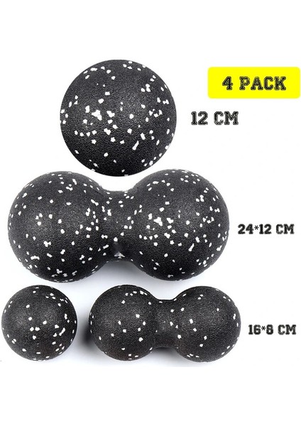 Mavi Stil 4 Paket Fitness Masaj Topu (2 Parça Lakros Fıstık Topları + 2 Parça Tek Toplar) Yüksek Yoğunluklu Hafif Ağrı Kasları Rahatlatır (Yurt Dışından) fiyatları