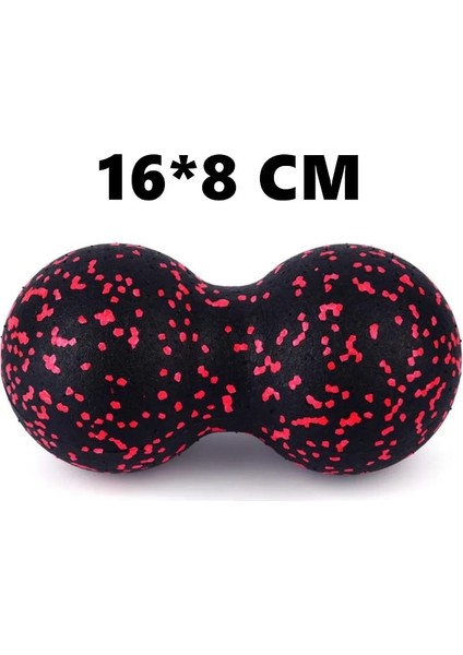 16X8CM Double2 Stili Epp Masaj Topu Fitness Fıstık Fasya Topu Ayak Boyun Omurga Omuz Için Lakros Topu Fiziksel Tetik Nokta Terapi Miyofasyal (Yurt Dışından)