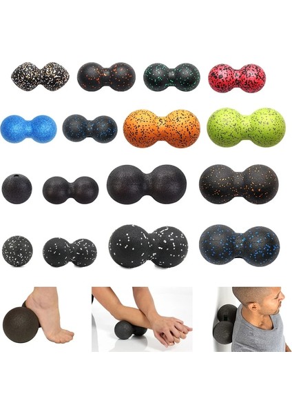 Mavi Stil Peanut Massage Ball Muscle Relaxing Epp Lacrosse Myofascial Ball Crossfit Gym Body Massage Relaxing Yoga Exercise Relieve Pain (Yurt Dışından) modelleri