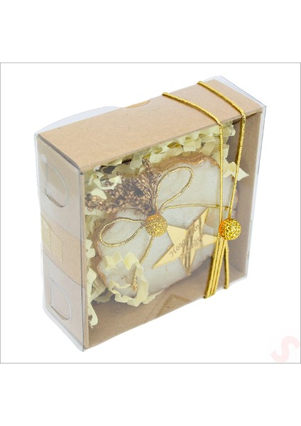 Kutulu ve Yıldız Pleksili 6,5cm Epoksi Magnet, Altın - 1 Adet modelleri