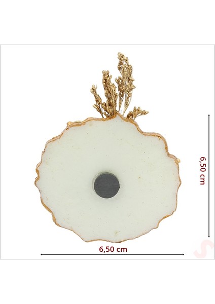 Kutulu ve Yıldız Pleksili 6,5cm Epoksi Magnet, Altın - 1 Adet fırsatları