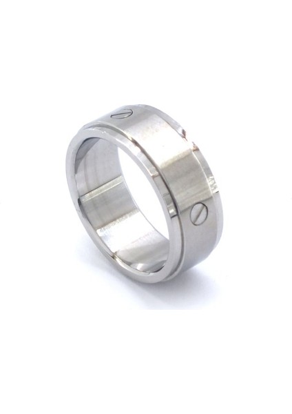 316L Çelik Vidalı Alyans Yüzük YZK-315