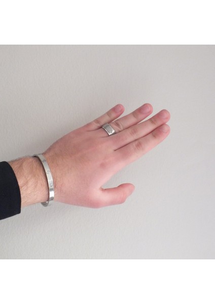 316L Çelik Vidalı Alyans Yüzük YZK-315 fiyatları