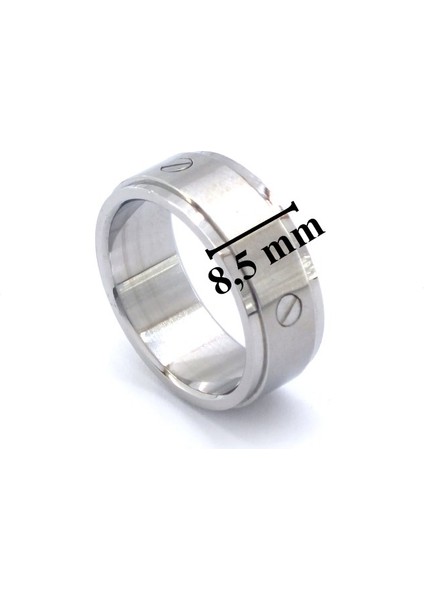 316L Çelik Vidalı Alyans Yüzük YZK-315 modelleri