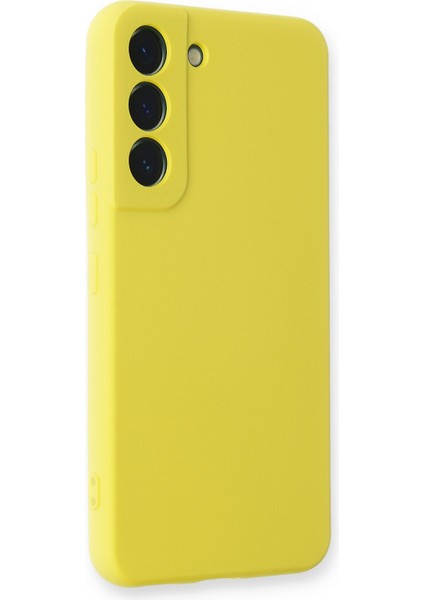 Samsung Galaxy S22 Plus Kılıf Nano Içi Kadife Silikon - Sarı 300099
