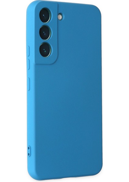 Samsung Galaxy S22 Plus Kılıf Nano Içi Kadife Silikon - Mavi 300099