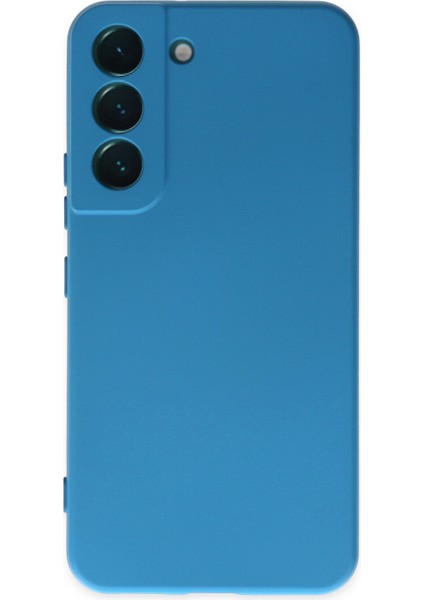 Samsung Galaxy S22 Plus Kılıf Nano Içi Kadife Silikon - Mavi 300099