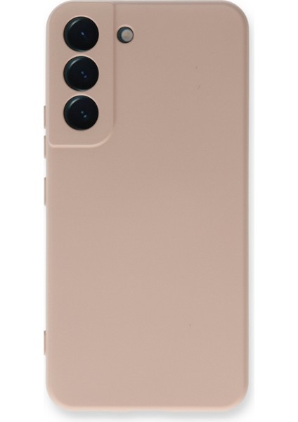 Samsung Galaxy S22 Plus Kılıf Nano Içi Kadife Silikon - Pudra 300099