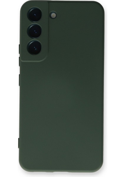 Samsung Galaxy S22 Plus Kılıf Nano Içi Kadife Silikon - Koyu Yeşil 300099