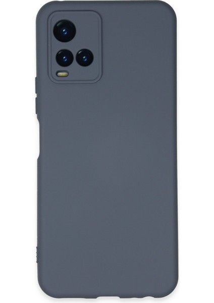 Vivo Y33S Kılıf Nano Içi Kadife Silikon - Koyu Gri 300099