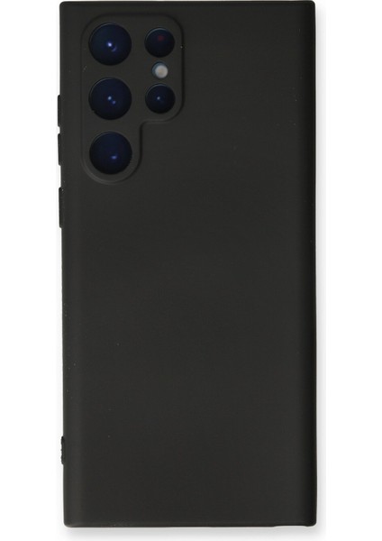 Samsung Galaxy S22 Ultra Kılıf Nano Içi Kadife Silikon - Siyah 300099