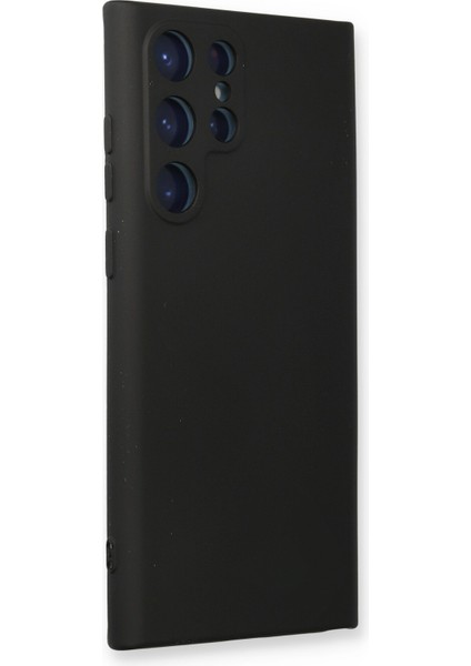 Samsung Galaxy S22 Ultra Kılıf Nano Içi Kadife Silikon - Siyah 300099