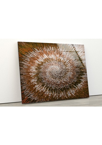 Kahverengi Soyut Cam Duvar Tablosu fiyatları