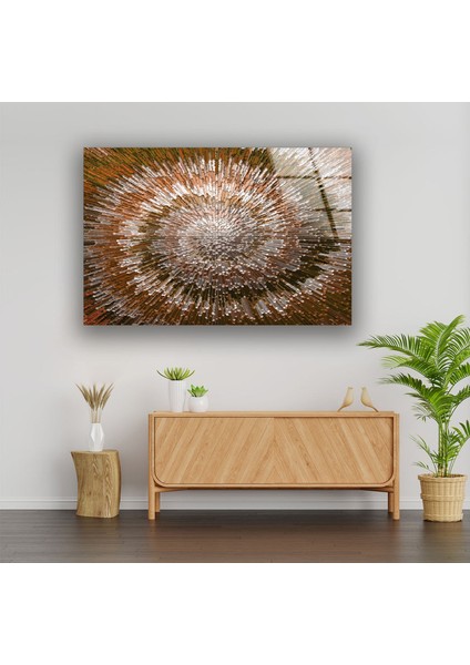 Kahverengi Soyut Cam Duvar Tablosu fırsatları