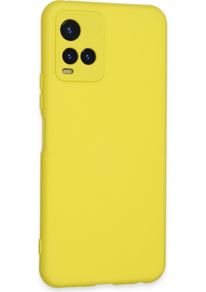 Vivo Y33S Kılıf Nano Içi Kadife Silikon - Sarı 300099