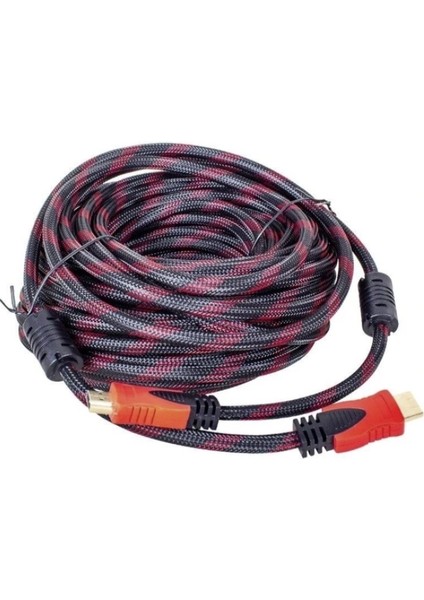 TR-0615 15 Metre Örgülü Altın Uçlu HDMI Kablo