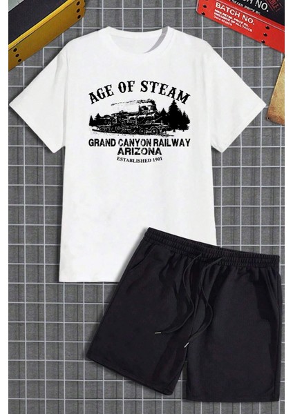 Only Trendwear Unisex Age Of Steam Baskılı Şort Takım