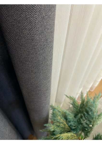 Aspina Model Keten Görünümlü 1/3 Sık Pile Fon Perde fiyatları