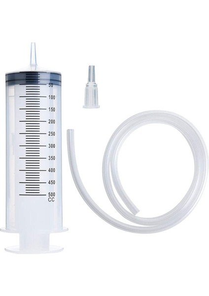 Büyük Şırınga Borusu 500 ml Plastik Şırınga, Sıvı Yağ Tutkal Aplikatör Deneyleri Için Tüp Dönüştürücü Kapaklı Endüstriyel (Yurt Dışından)
