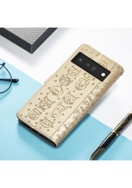 Google Piksel 6 Flip Kısa Kayış Darbeye Deri Telefon Kılıfı (Yurt Dışından)