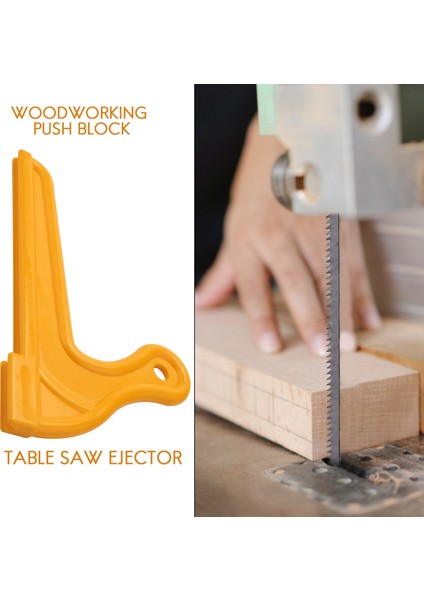 Sarı Plastik Ağaç Işleme Pratik Itme Bloğu El Testere Plastik Itme Çubukları Ağaç Işçileri Için Alet Seti ve Masa Testereleri, Yönlendirici Masalarda Kullanım (Yurt Dışından) fırsatları