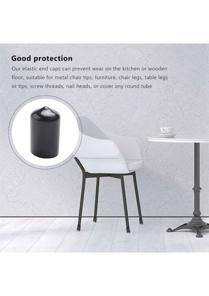 10 Adet Kauçuk Uç Kapakları 16MM Id Pvc Yuvarlak Boru Cıvata Kapatma Başlığı Vida Konu Koruyucuları Siyah (Yurt Dışından) modelleri