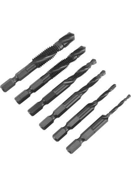 6 Adet Matkap Dokunun Uç Seti Hss Matkap ve Dokunun Ucu Seti Vida Dokunarak Ucu Aracı Hex Shank Takım Kiti Metrik Konu M3-M10 (Yurt Dışından)