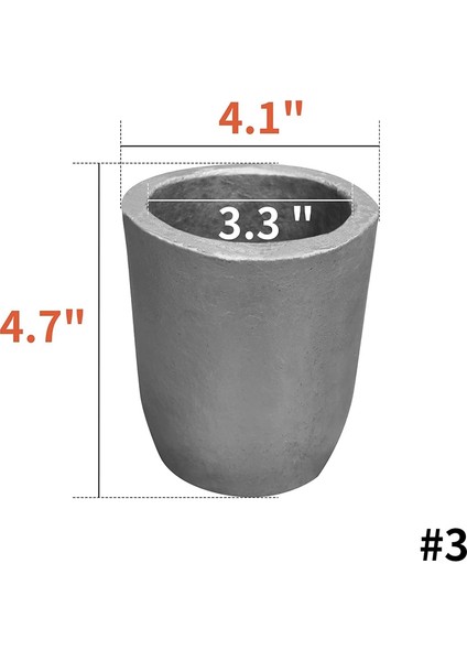 No.3 Silisyum Karbür Grafit Potalar, Metal Eritme Potaları, Dayanım, Eritme Döküm Rafineri Alüminyum Altın (Yurt Dışından)