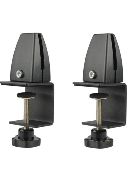 2 Adet Alüminyum Alaşımlı Cam Klip Ayarlanabilir Mobil Ekran Klipsi Ofis Masası Bölme Klipsi Siyah (Yurt Dışından)