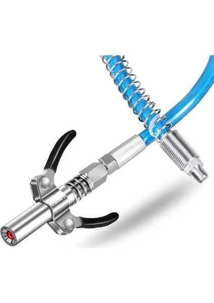 30 cm Hortumlu Gres Bağlayıcı Dişli Gres Memesi Ağır Hizmet Hızlı Bırakma Gres Bağlayıcı 10000PSI Iki Pres Aksesuarları (Yurt Dışından)