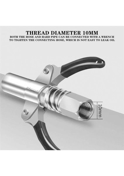 30 cm Hortumlu Gres Bağlayıcı Dişli Gres Memesi Ağır Hizmet Hızlı Bırakma Gres Bağlayıcı 10000PSI Iki Pres Aksesuarları (Yurt Dışından) indirimleri